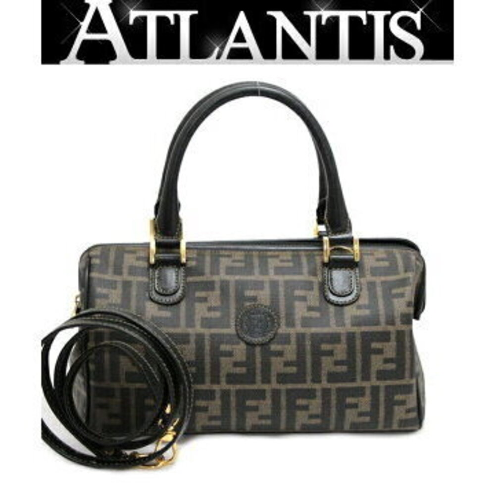 Fendi Zucca Boston Bag Brown